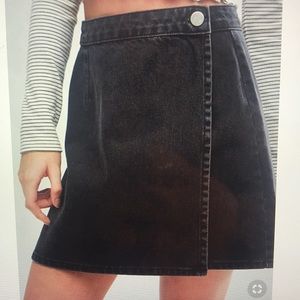 ASOS A-line Denim Skirt - black